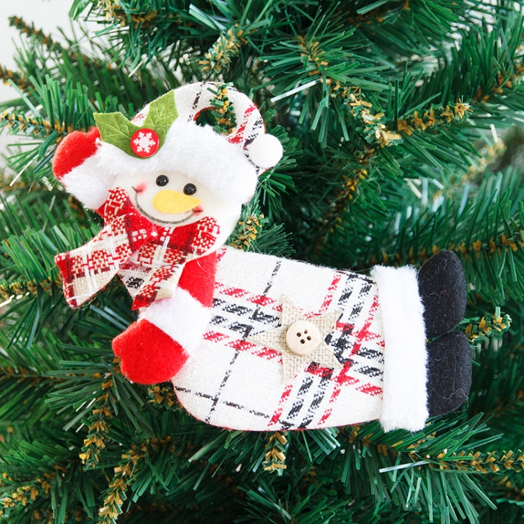 

5 PCS Christmas Tree Cloth Art Doll Pendant(Snowman)