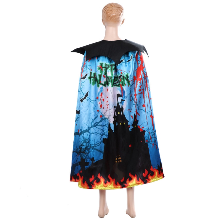 

Halloween Dress Up Kids Double-Layer Printed Cloak, Size: Free Size