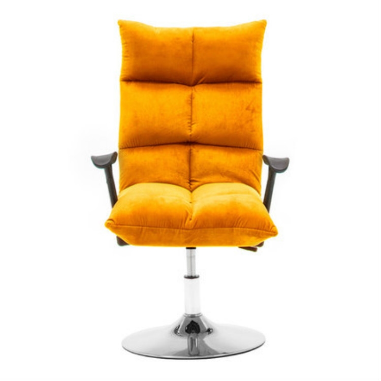 

Household Modern Minimalist Computer Recliner Beauty Chair 45cm Disc Flannel Chair(Yellow)