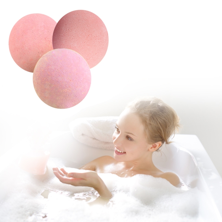 

3 PCS 10g Natural Bubble Shower Bombs Ball Bath Salt Body Essential Oil Bath Ball(Red)