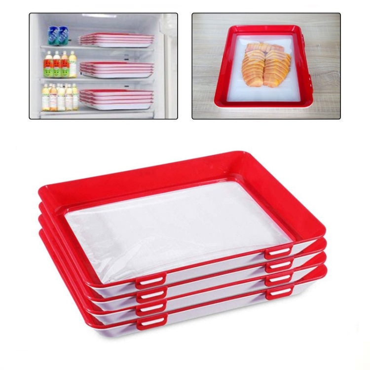 

3 PCS Vacuum Fresh-Keeping Tray Refrigerator Clever Tray