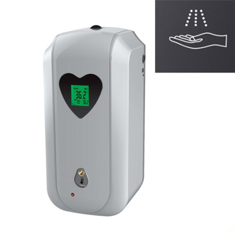 

Automatic Temperature Measurement And Non-Contact Hand Disinfection Soap Dispenser, Style:Spray Type(Gray)