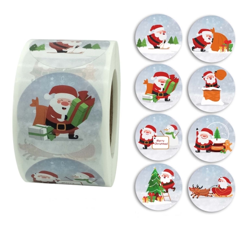 

2 PCS Christmas Sticker Santa Claus Holiday Decoration Sticker Label, Size: 3.8cm / 1.5inch(K-11-38)