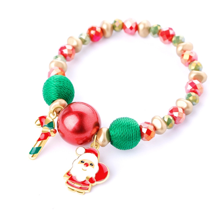 sunsky-online.com - 15% OFF by SUNSKY COUPON CODE: TBD0537002801 for 3 PCS Christmas Gift Beaded Bracelet Wearable Decoration(Santa Claus)