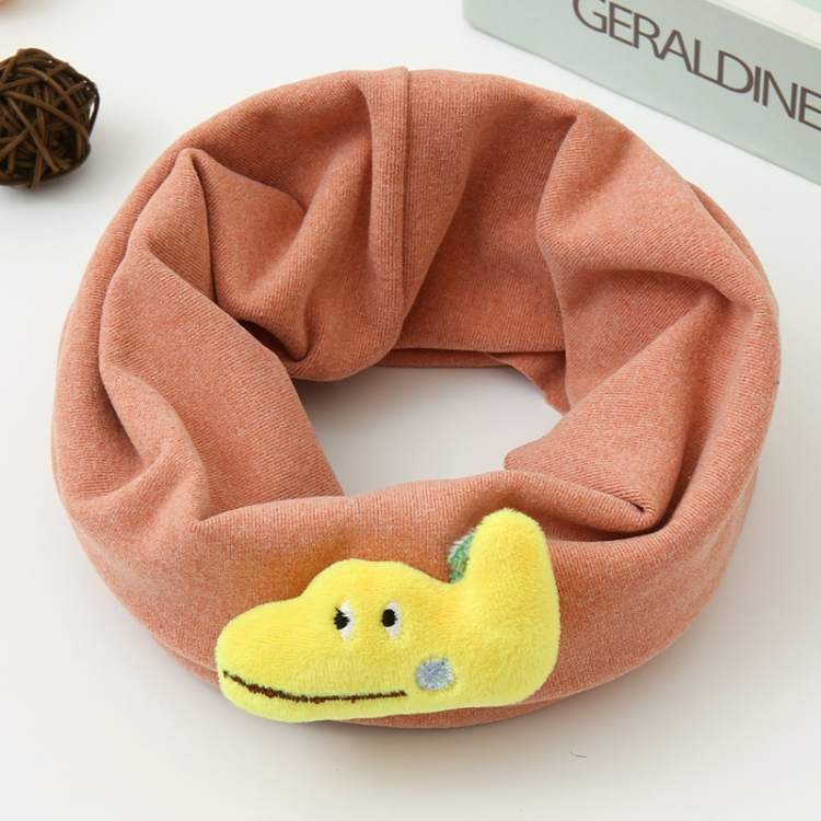 

2 PCS Autumn And Winter Children Warm Cotton Bib And Windproof Face Protection Scarf, Size:40 x 21cm(Brown)
