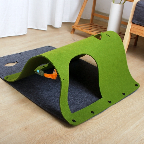 

DIY Combination Felt Cat Tunnel Cat Litter, Specification: 52x70cm(Green)