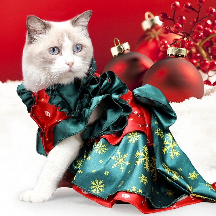 

Christmas Creative Pet Clothes Turned Into Funny Cat Christmas Dress, Size: L