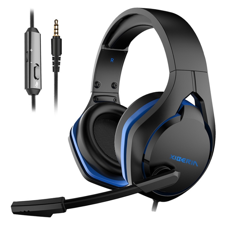 

XIBERIA V22 Wired USB Computer Mobile Game Headset With Microphone, Cable Length:2.2m, Style:Mobile Version(Black Blue)
