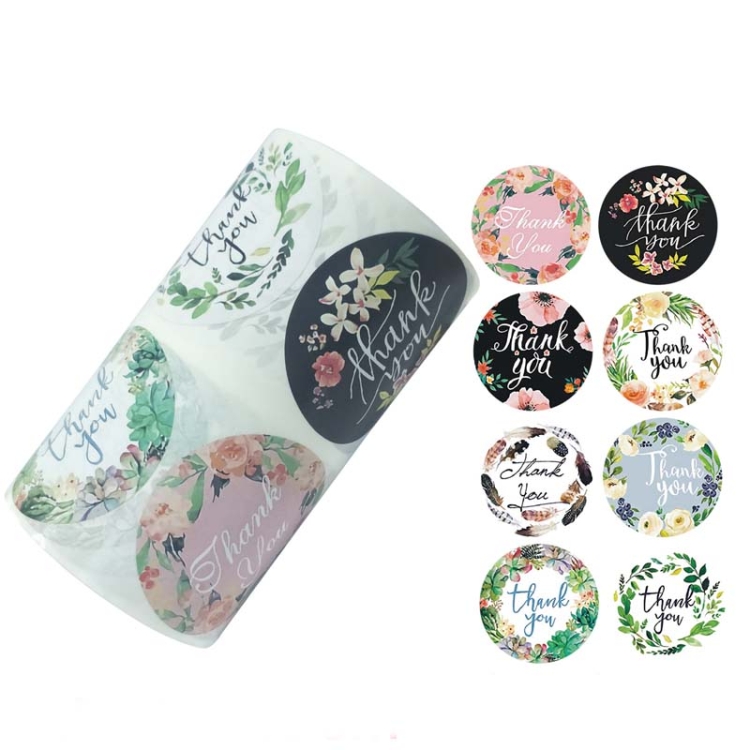 

2 PCS Rolled Floral Thank You Seal Envelope Decoration Wedding Decoration, Size: 5cm/2inch