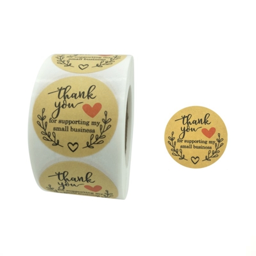 

3 PCS Rolls Thank You Stickers Baking Gift Sealing Sticker Wedding Holiday Label, Size: 2.5cm / 1inch