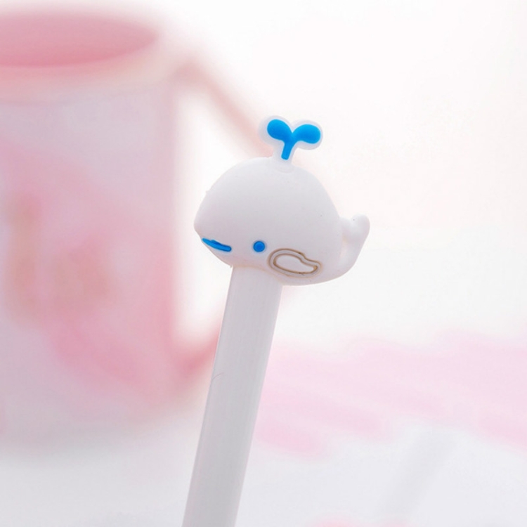 

4 PCS Cartoon Sprinkler Whale Modeling Gel Pen(White)