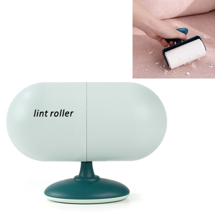 

Capsule Tearable Cleaning Hair Removal Device Home Office Portable Hair Sticking Device, Specification: Sticking Device + 4 Roller(Green)