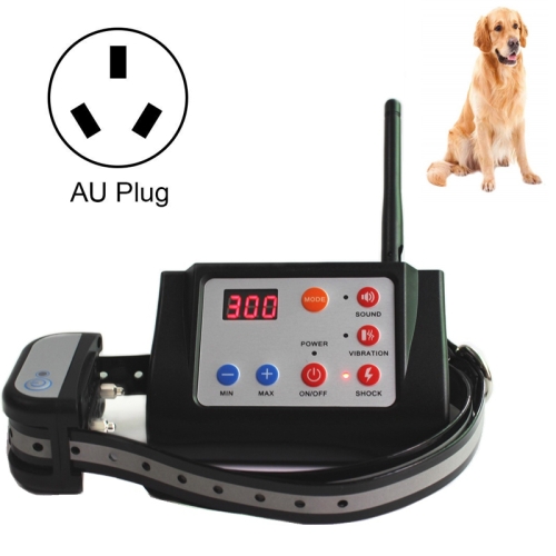 

2 In 1 Smart Wireless Waterproof Fence Remote Dog Trainer with Collar, Style:700G(AU Plug)