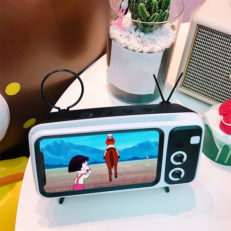 

Q02 Retro Desktop Lazy Live TV Phone Holder for 4.7~6.2 inch Display Mobile Phone(Black)