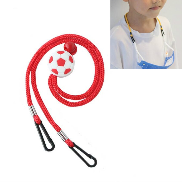 

10 PCS Cartoon Football Children Mask Anti-Lost Lanyard Glasses Rope(Red)