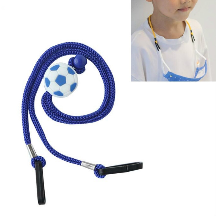 

10 PCS Cartoon Football Children Mask Anti-Lost Lanyard Glasses Rope(Blue White Ball)