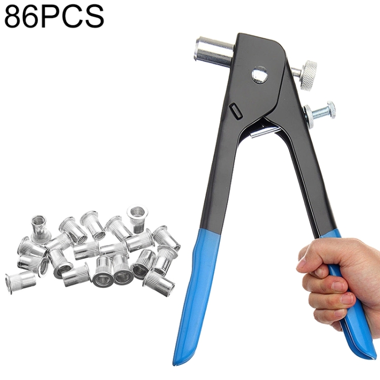 

86 PCS/Set Threaded Nut Rivet Insert Tool Nut Rivet M3-M8 Riveter