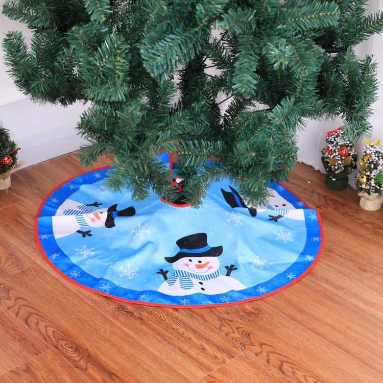 

Christmas Snowman Tree Dress Skirt Christmas Ornaments(Black Hat)