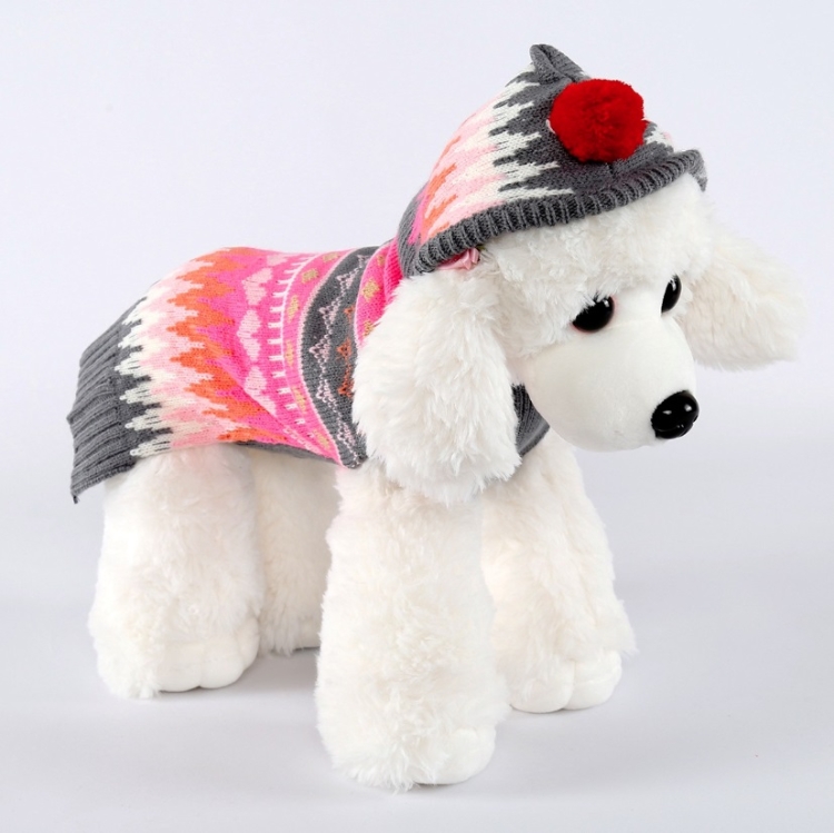 

Pet Christmas Costume Sweater Hooded Ball Snowflake Costume, Size: XXS