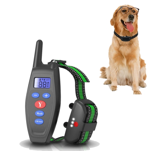 

Dog Training Device Remote Control Bark Control Charging Waterproof Pet Training Collar with Electric Shock Vibration(Black)