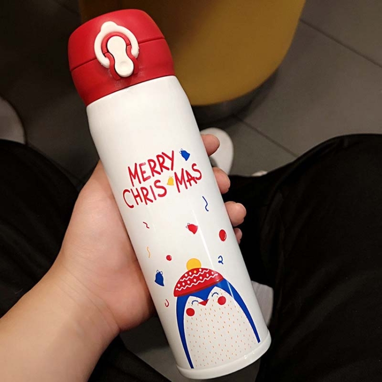 

Christmas Gift Vacuum Cup Stainless Steel Cup Couple Student Portable Tea Cup, Capacity: 500ml( Penguin)