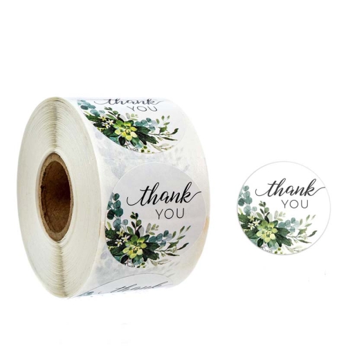 

10 PCS Roll Flower Thank You Sticker Birthday Party Wedding Decoration, Size: 2.5cm/1inch(A-13)