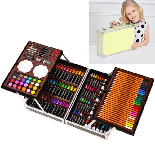 

145 in 1 Painting Watercolor Pen Set Children School Supplies(Yellow)