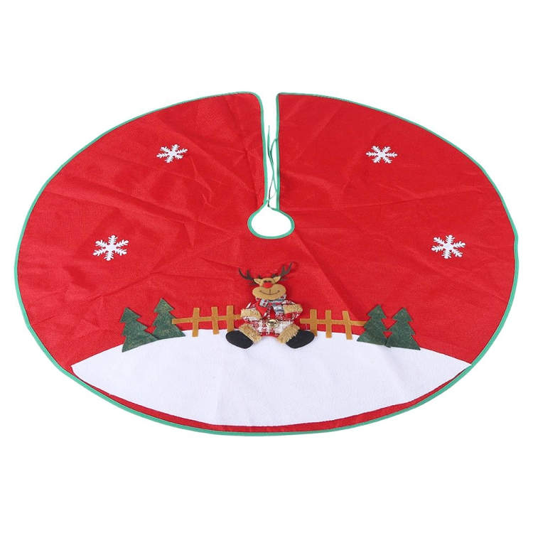 

90cm Christmas Tree Skirt Hotel Shopping Mall Tree Bottom Decoration Supplies(Deer)