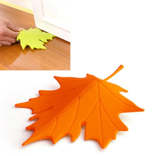 

Maple Autumn Leaf Style Home Decor Finger Safety Door Stop Stopper(Orange)