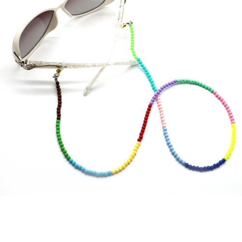 

5 PCS Color Beaded Non-Slip Anti-Drop Mask Glasses Chain Hanging Neck Lanyard Rope