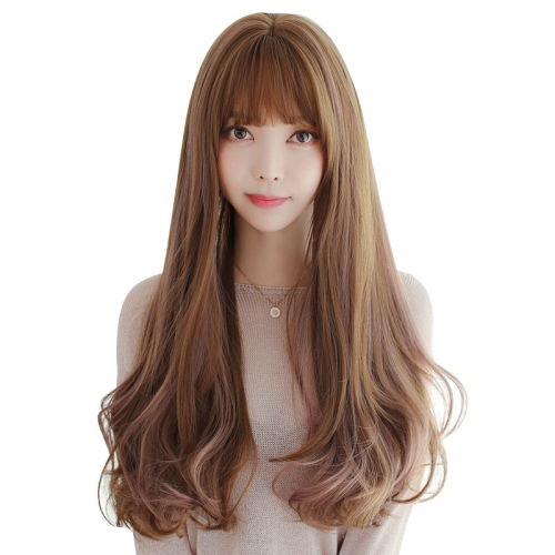 

Realistic Chemical Fiber High Temperature Silk Long Curly Hair Wig for Girls, Color:Honey Pick Thin Vine