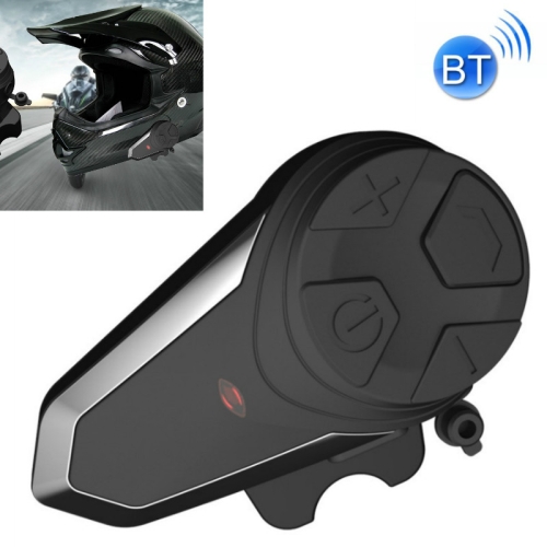 

BT-S3 Motorcycle Helmet Bluetooth Headset Motorcycle Intercom Bluetooth Headset, Specification:With USB Charging Cable(Black)