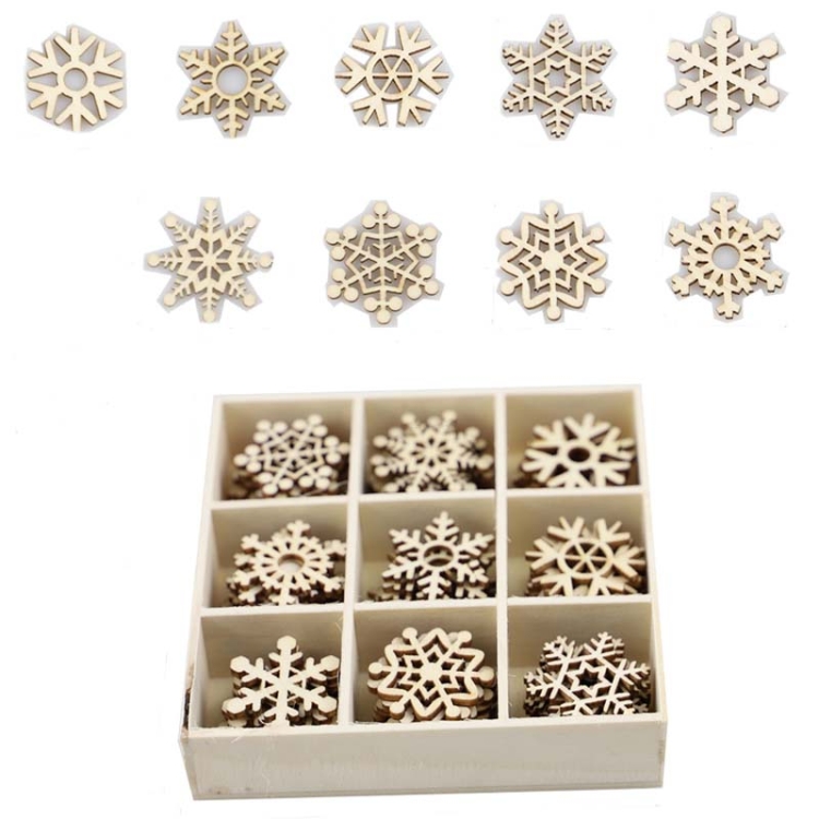 

Christmas Creative DIY Decoration Gift Set Handmade Wood Chip Pendant, Style:JM02032