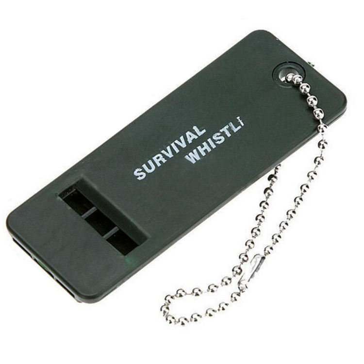 

10 PCS Outdoor Portable Multi-audio Survival Whistle(Army Green)