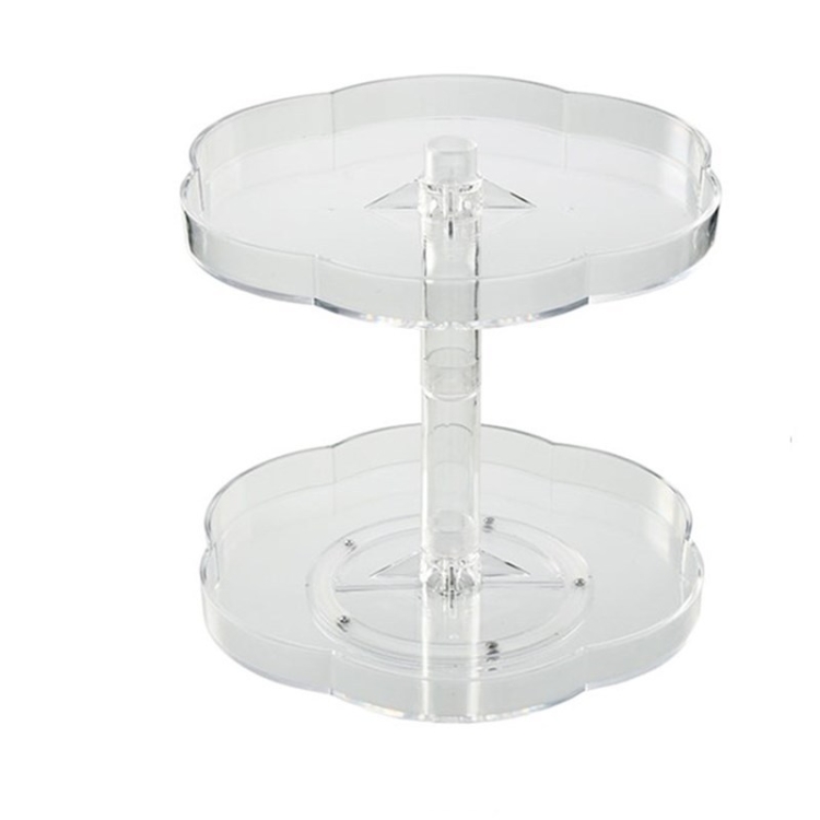

Kitchen Transparent Rotatable Condiment Storage Turntable Double-Layer Multi-Function Shelf