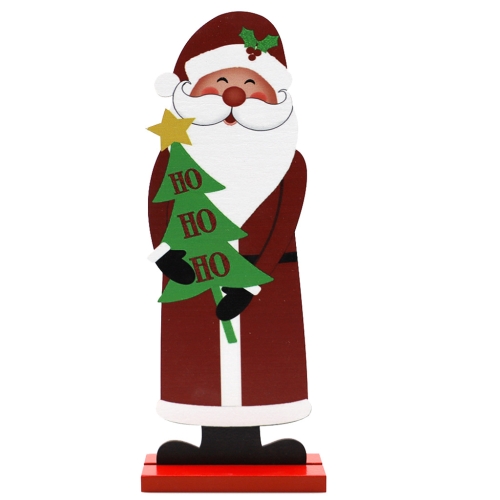 

3 PCS Christmas Festival Decorations Wooden Figure Desktop Decoration, Specification: Santa Claus Tree