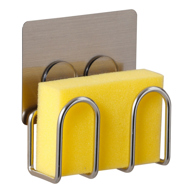 

Stainless Steel Shelf Free Punching Multifunctional Powerful Suction Cup Hook Sponge Drain Rack