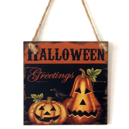 

2 PCS Halloween Ghost Festival Wooden Crafts Listing Decoration Gift Hanging Board(JM00713)