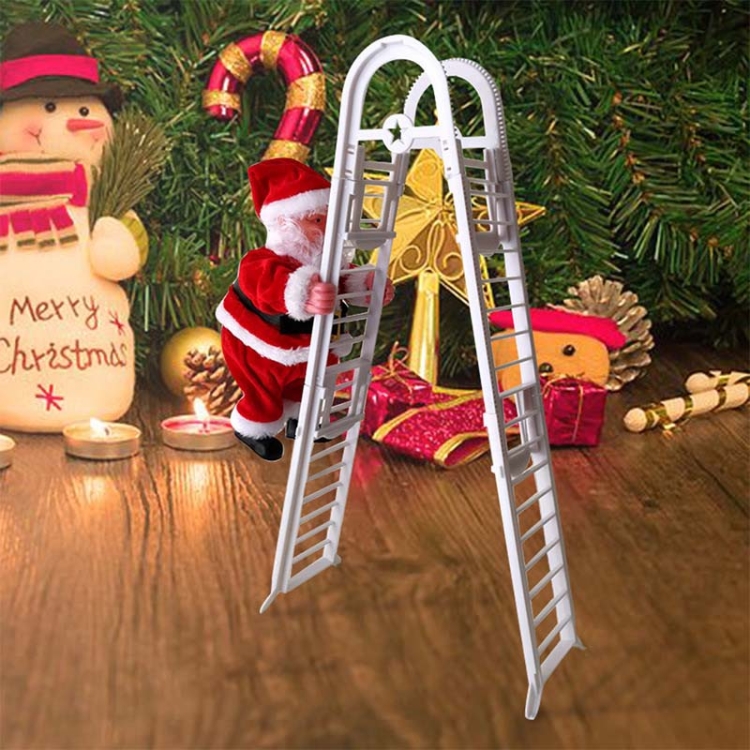 

Electric Santa Claus Toy Christmas Children Gift Decoration, Specification: Double Ladder C