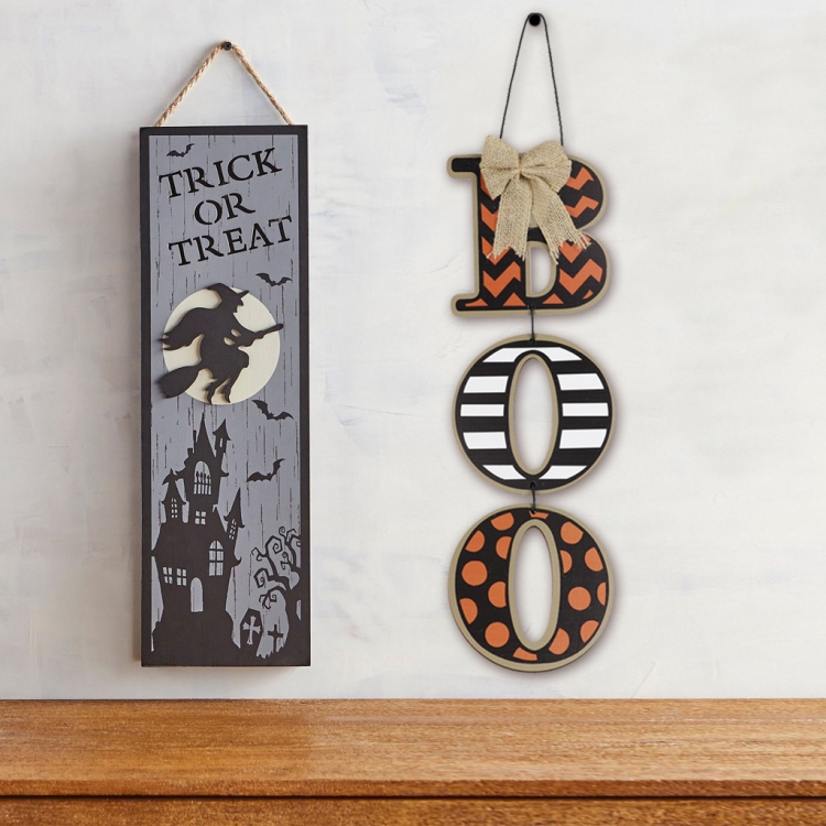 

Wooden Halloween BOO Letters Home Decoration Hanging Crafts