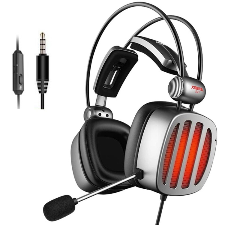 

S21 Music Game Subwoofer 7.1 Headphone, Cable Length: 2.2 Meters(Tech Gray 3.5 Mobile Version)