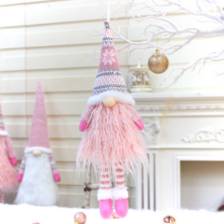 

Christmas Faceless Dolls Holiday Decorations Children Gift, Style:32017(Pink)