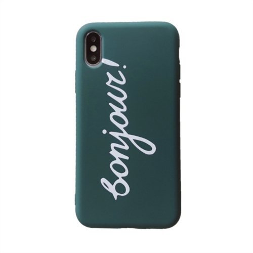 

Creative Frosted Painted Bonjour Shockproof Protective Case for iPhone X / XS