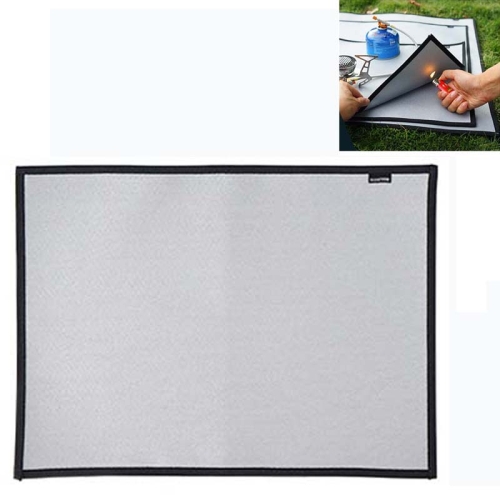 

CLS Outdoor Camping Fireproof Cloth Picnic Barbecue Heat Insulation Mat Flame Retardant Fiberglass Fire Blanket, Size:46x35cm