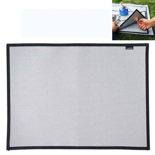 

CLS Outdoor Camping Fireproof Cloth Picnic Barbecue Heat Insulation Mat Flame Retardant Fiberglass Fire Blanket, Size:60x53cm