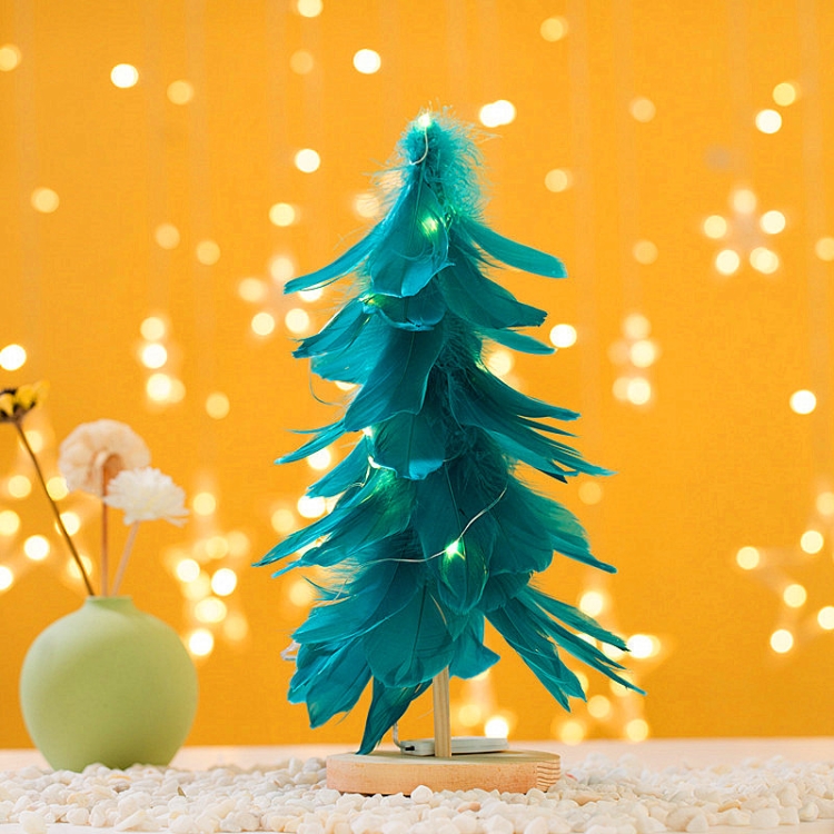 

Mini Christmas Tree Decoration Window Desktop Christmas Decoration(Blue )