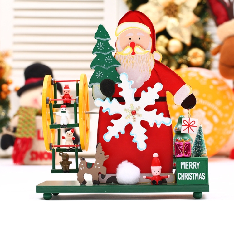 

Christmas Music Box Wooden Window Decoration(Old Man )