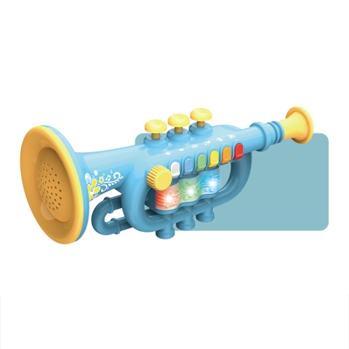 

Children Early Education Puzzle Playing Simulation Musical Instrument, Style: 6806 Trumpet-Blue