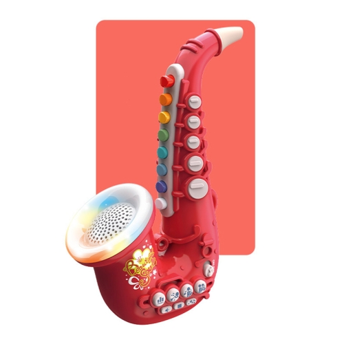 

Children Early Education Puzzle Playing Simulation Musical Instrument, Style: 6805 Saxophone-Red