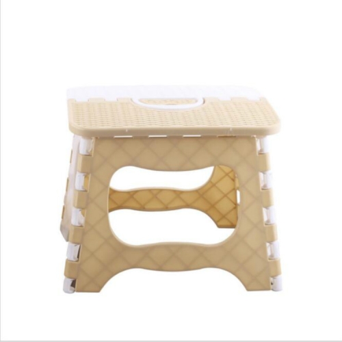 

Plastic Folding Chair Thicken Portable Mini Child Stools(Beige)